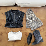 ［Melikey］Leather string vest