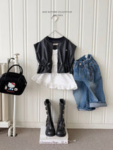 ［Melikey］Leather string vest