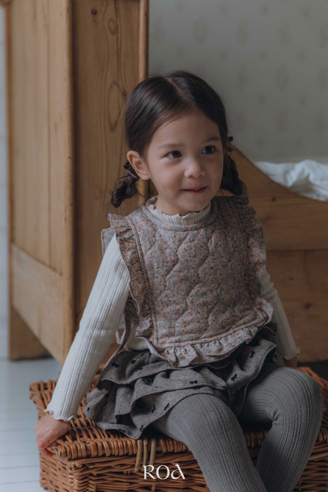 ［ROA］Mini quilting ribbon vest