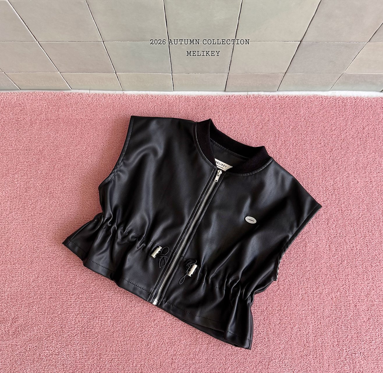 ［Melikey］Leather string vest