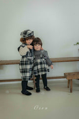 ［OREN］Brunel check suspender half pants