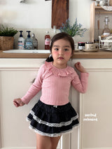 ［second moment］Frill collar rib tops