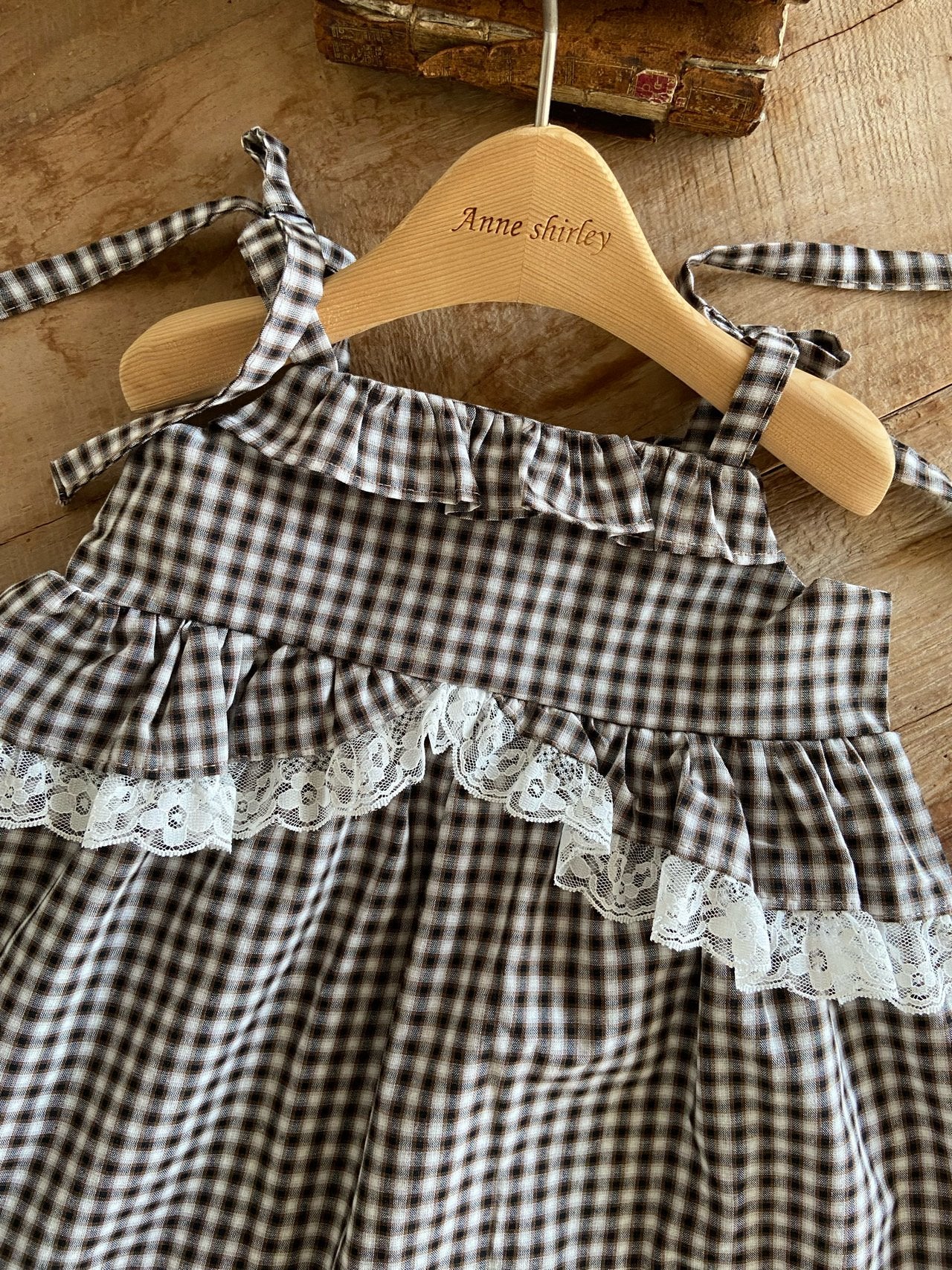 ［Anne shirley］Modern check one-piece