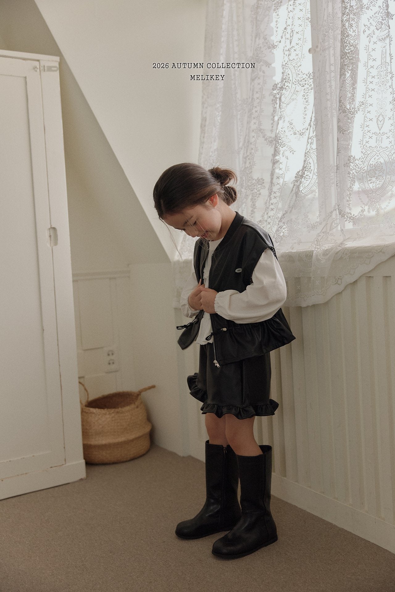 ［Melikey］Leather string vest