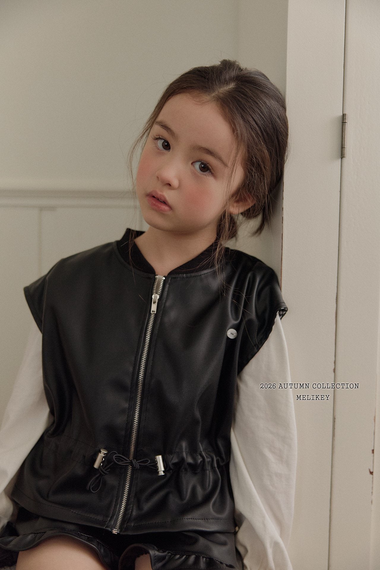 ［Melikey］Leather string vest