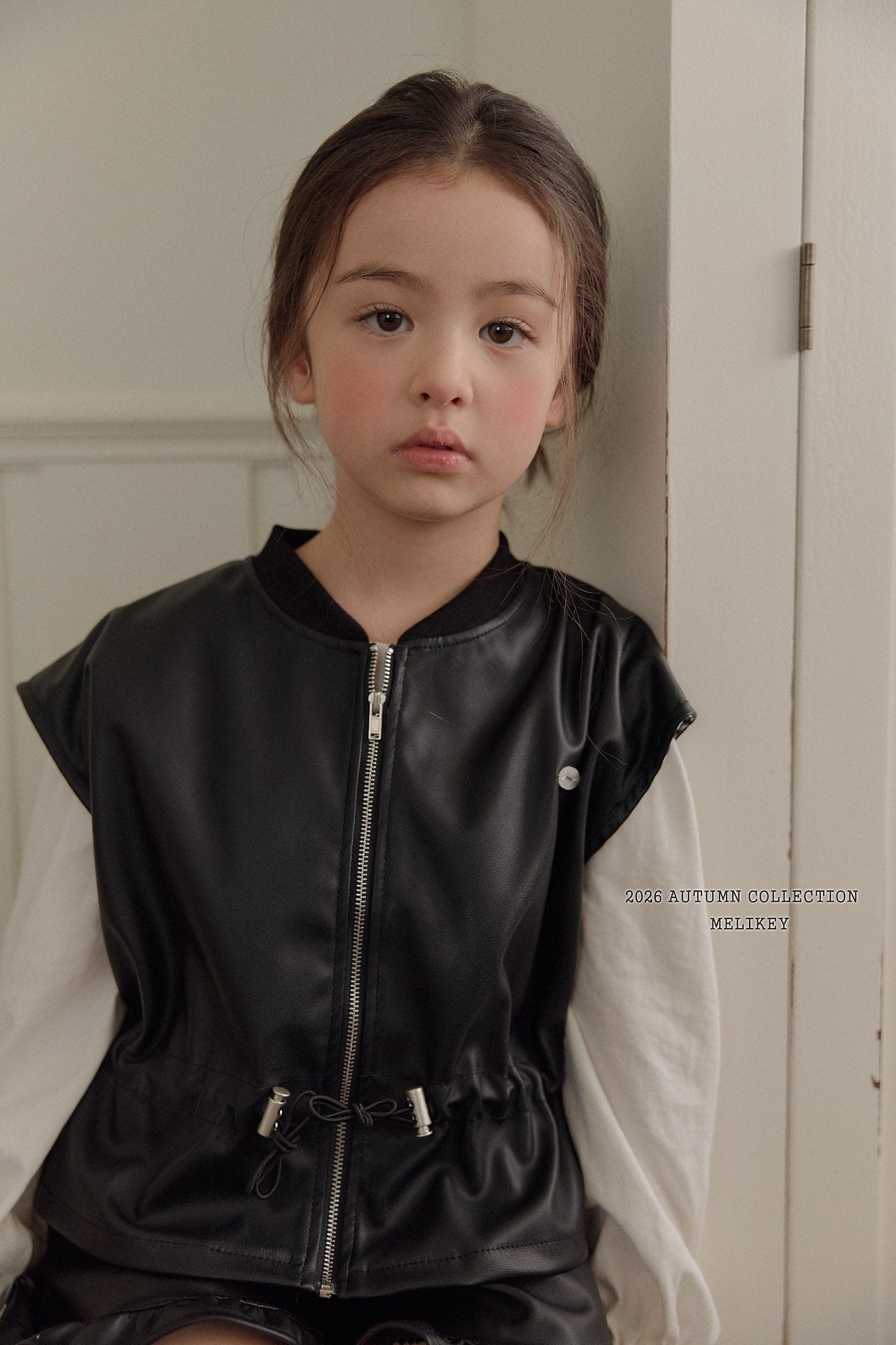 ［Melikey］Leather string vest