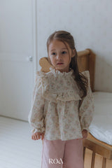 ［ROA］Square frill blouse