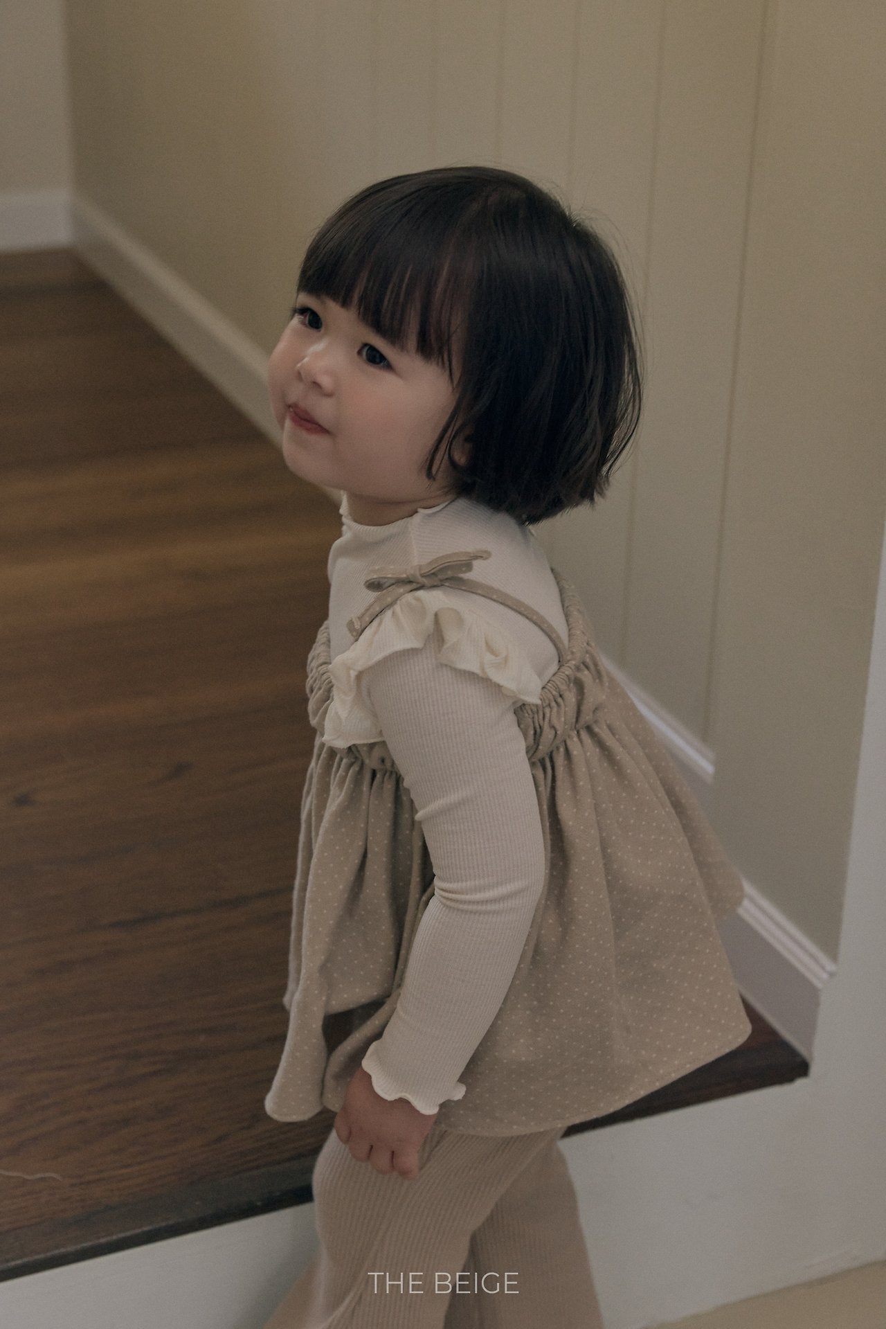 ［The beige］Dot Bustier