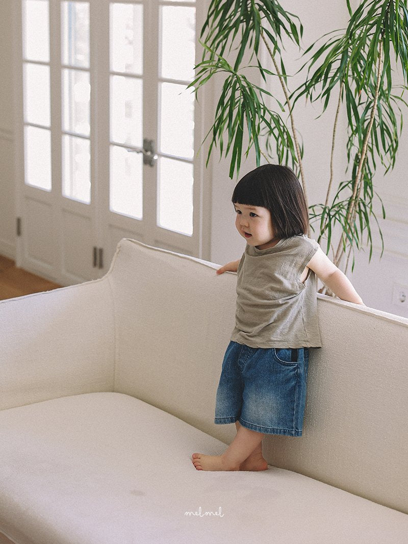 ［melmel］Brush denim pants