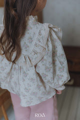 ［ROA］Square frill blouse