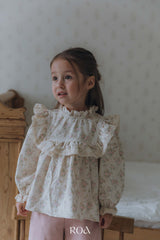 ［ROA］Square frill blouse