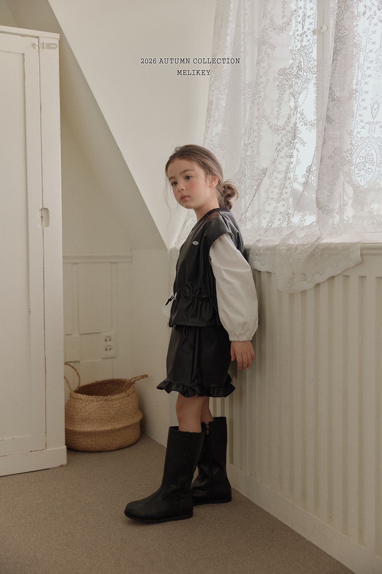 ［Melikey］Leather string vest