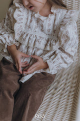 ［ROA］Square frill blouse