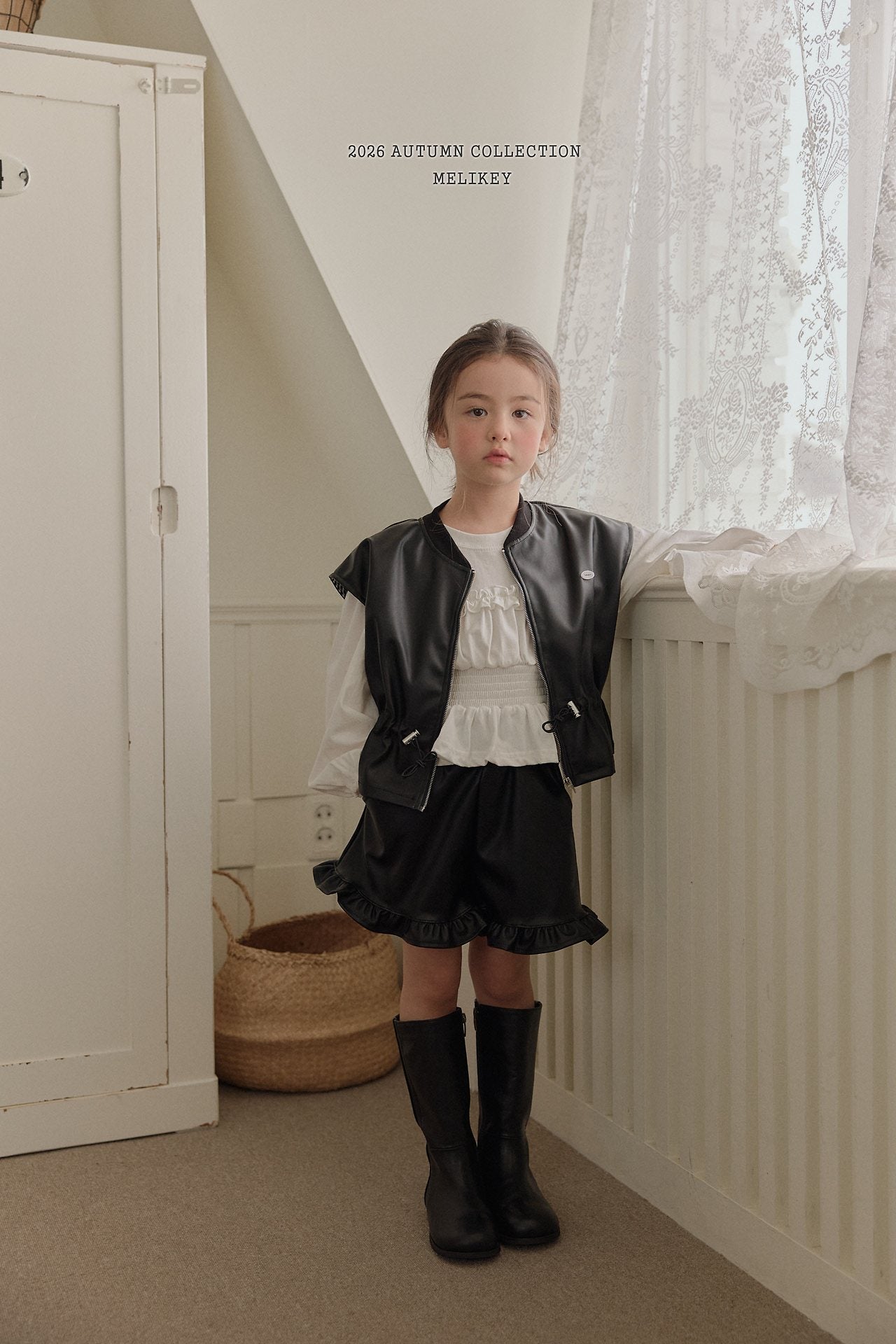 ［Melikey］Leather string vest