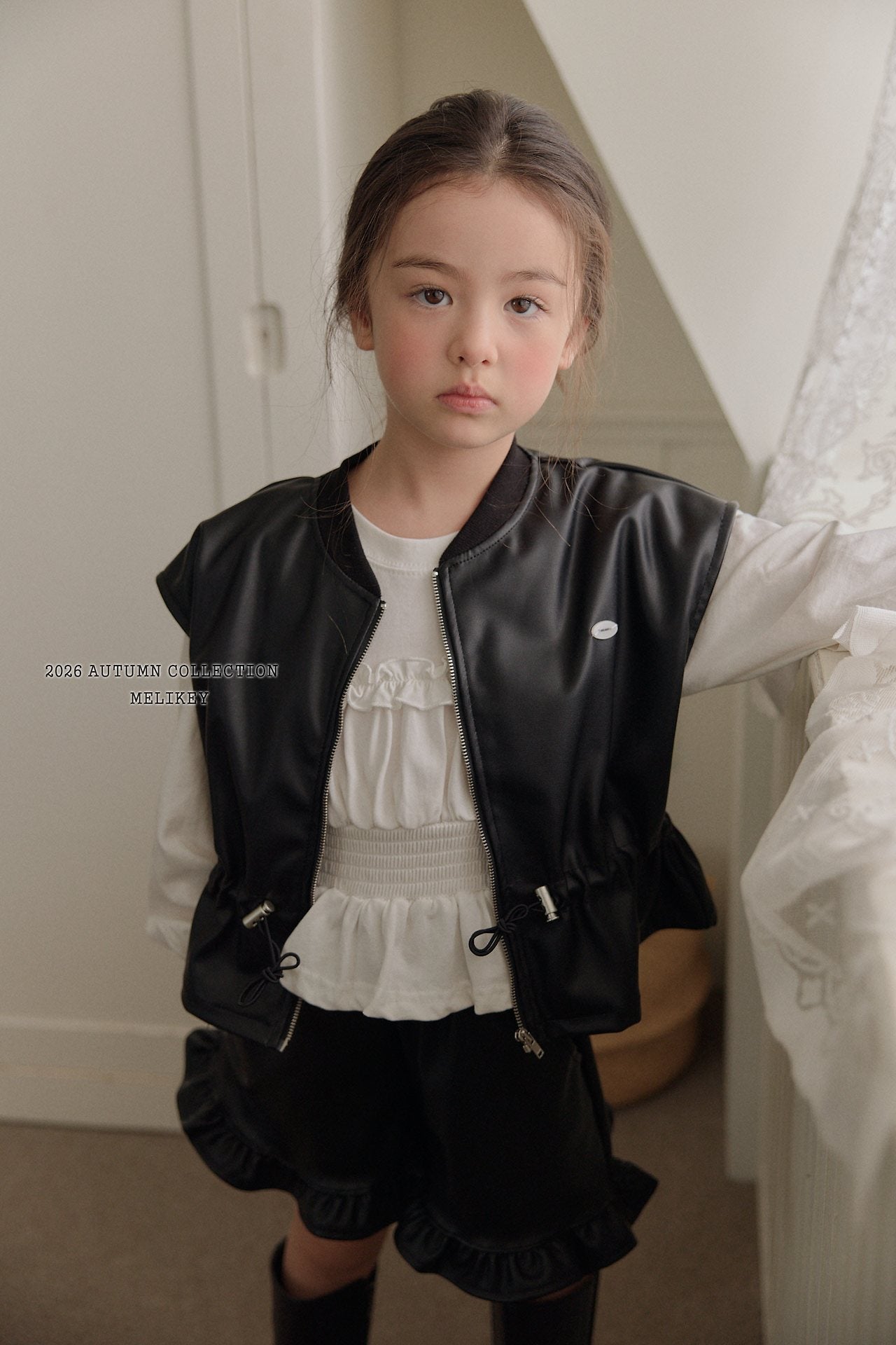 ［Melikey］Leather string vest