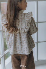 ［ROA］Square frill blouse