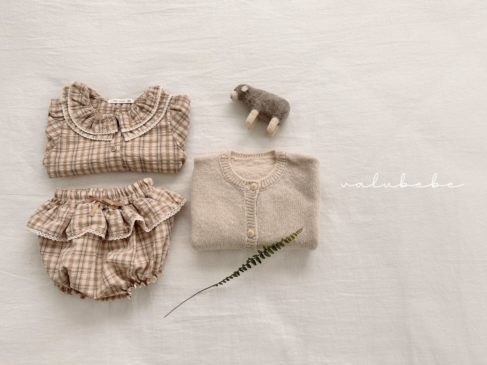 ［valubebe］Petit check frill blouse (baby)