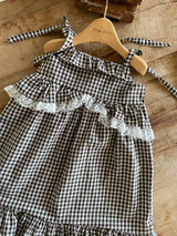 ［Anne shirley］Modern check one-piece