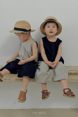 ［The beige］Linen long sleeveless