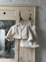 ［marron］Pearl boa jacket