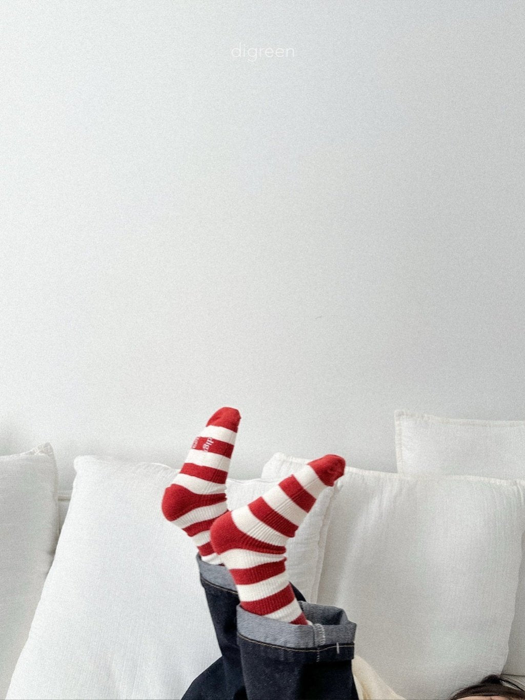 ［digreen］Minimal stripe socks set