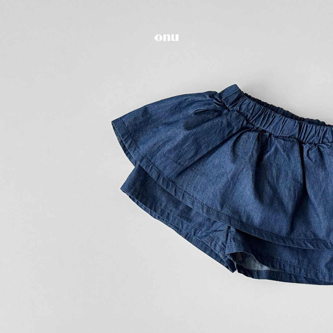［onu］Denim skirt pants