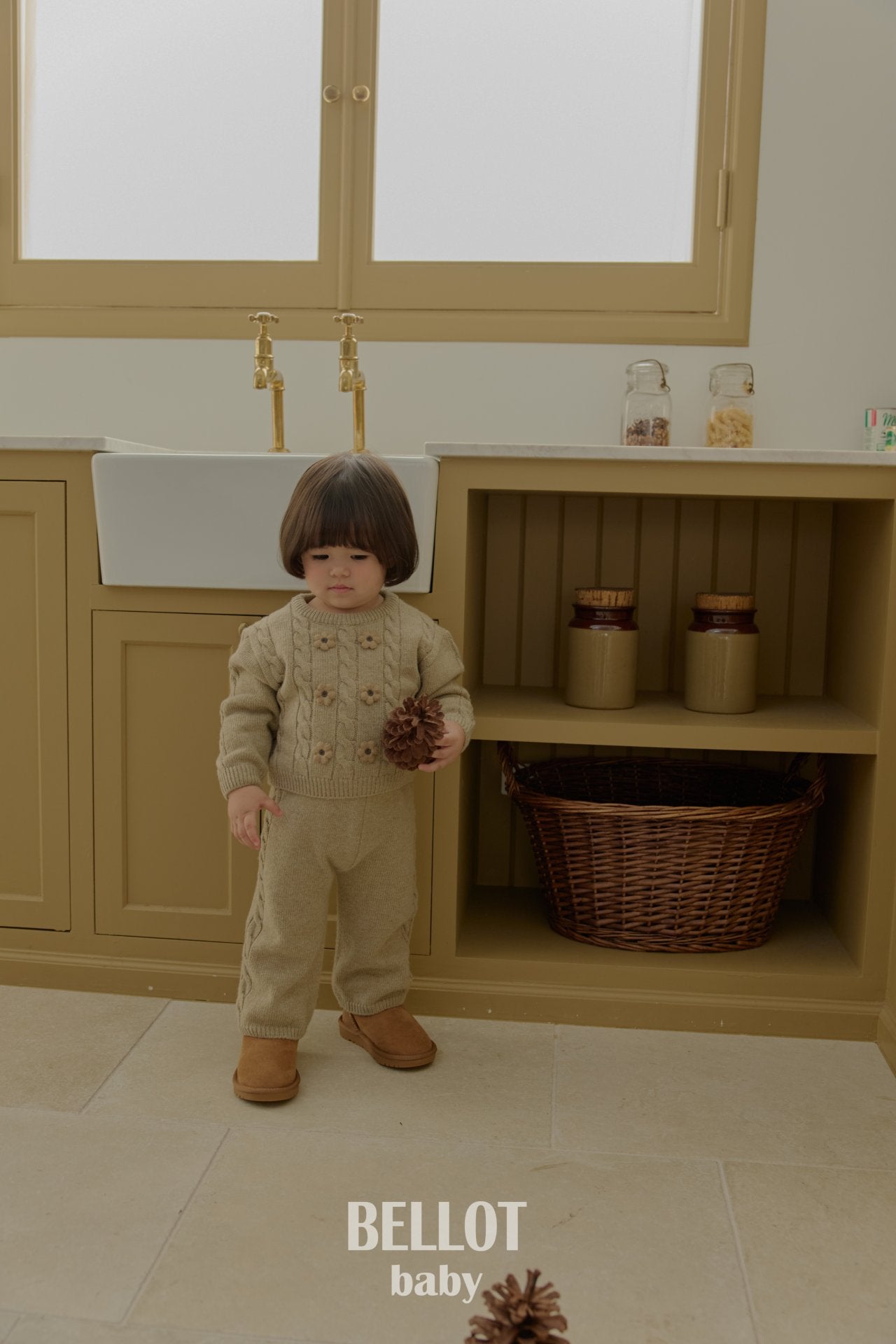 ［BELLOT］Berry cashmere knit pants (baby)