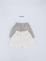 ［puipui］Button short pants