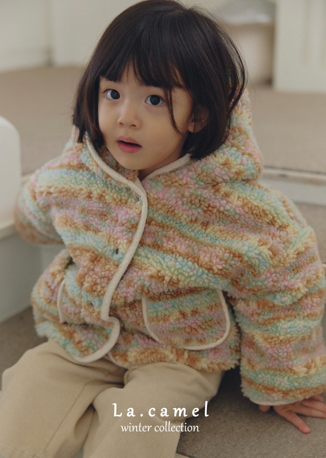 ［La.camel］Candy reversible padding jacket