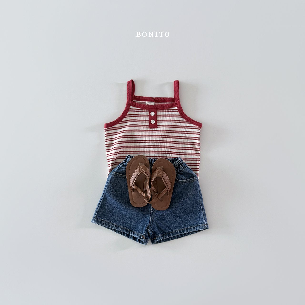 ［Bonito］Stripe sleeveless tee