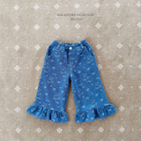 ［Melikey］Bear frill denim pants