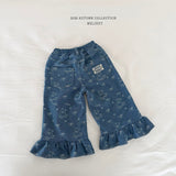 ［Melikey］Bear frill denim pants