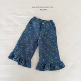 ［Melikey］Bear frill denim pants