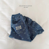 ［Melikey］Bear frill denim pants