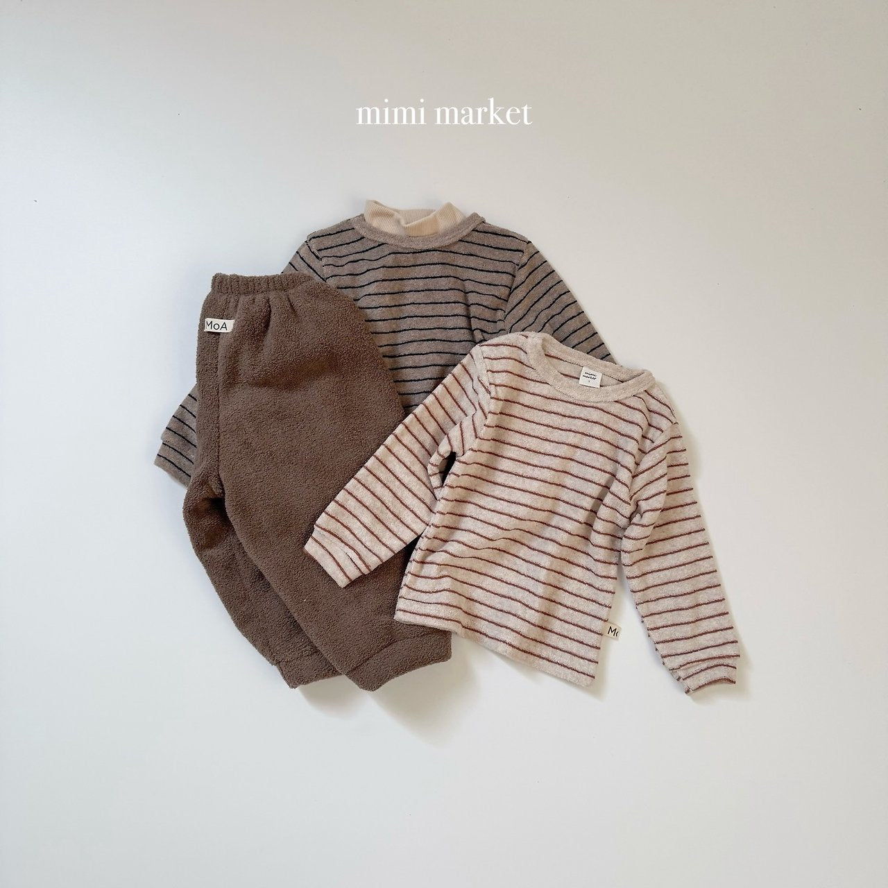 [mimi market] Stripe terry tops