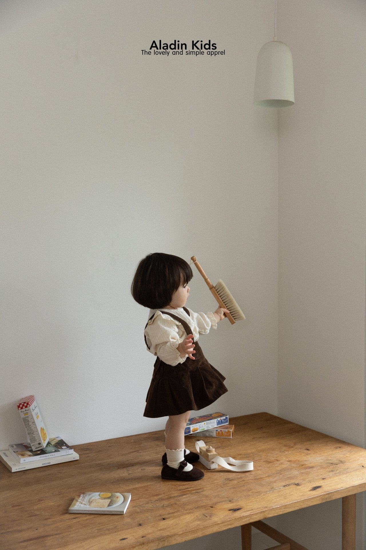 ［aladin］Pleats suspender skirt