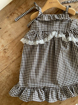 ［Anne shirley］Modern check one-piece