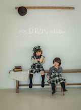 ［OREN］Brunel check suspender half pants