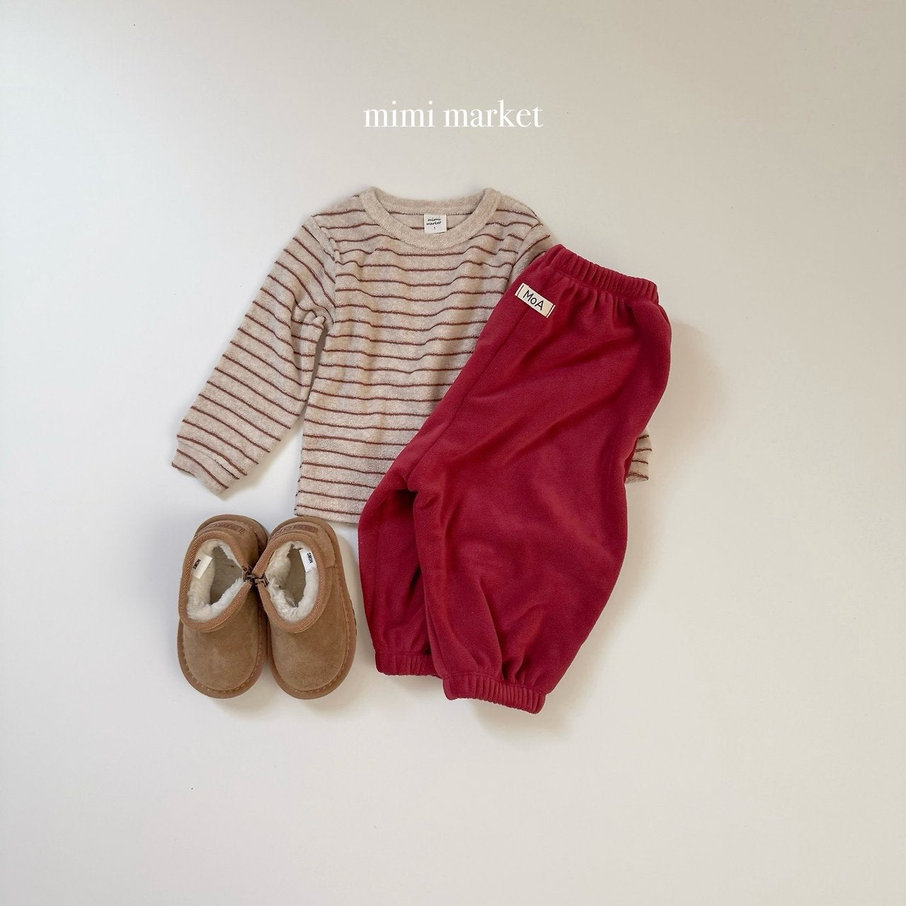[mimi market] Stripe terry tops