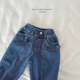 ［Melikey］Frill pocket denim pants