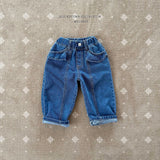 ［Melikey］Frill pocket denim pants