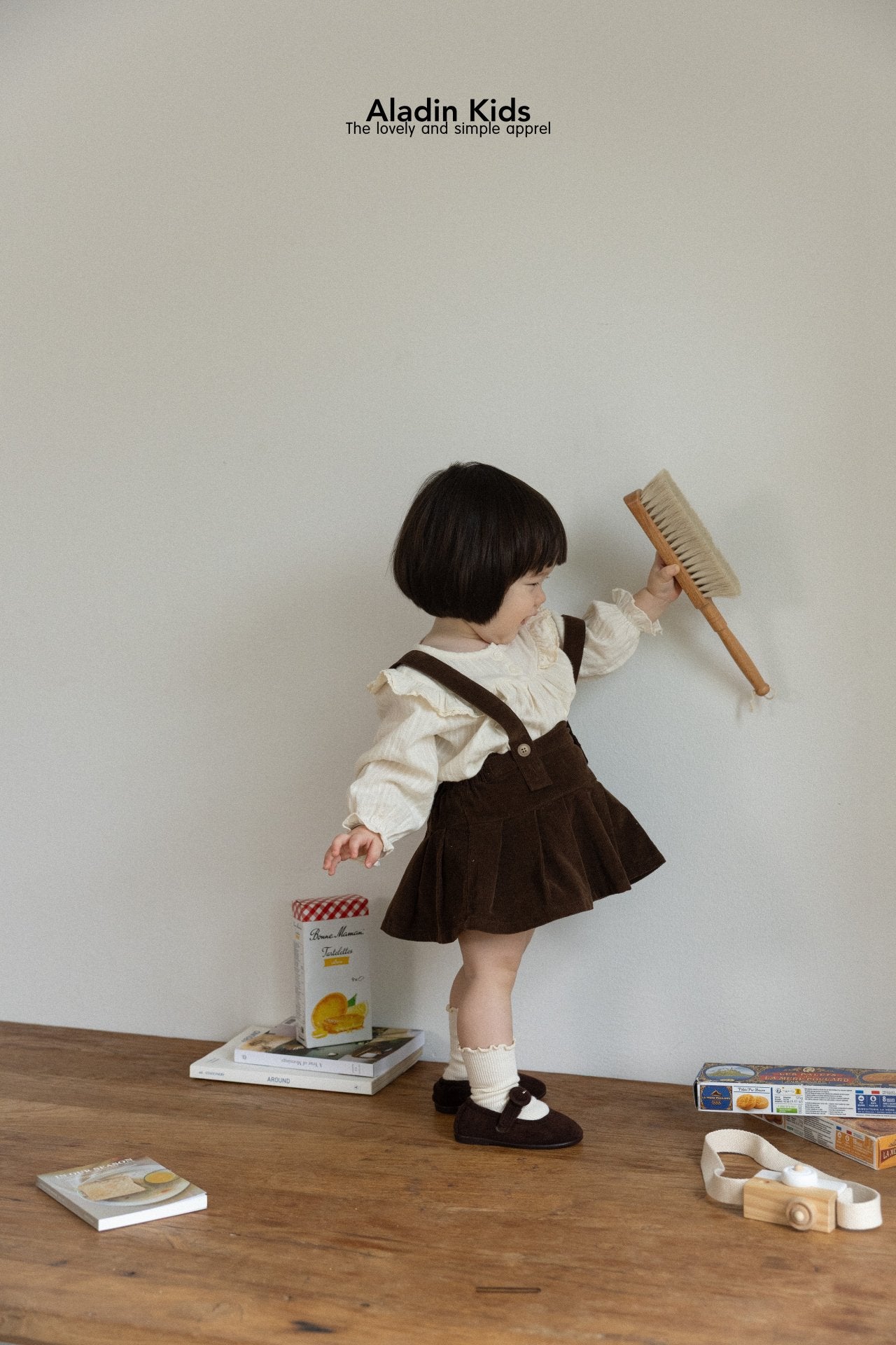 ［aladin］Pleats suspender skirt