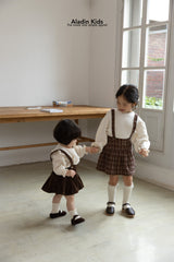 ［aladin］Pleats suspender skirt