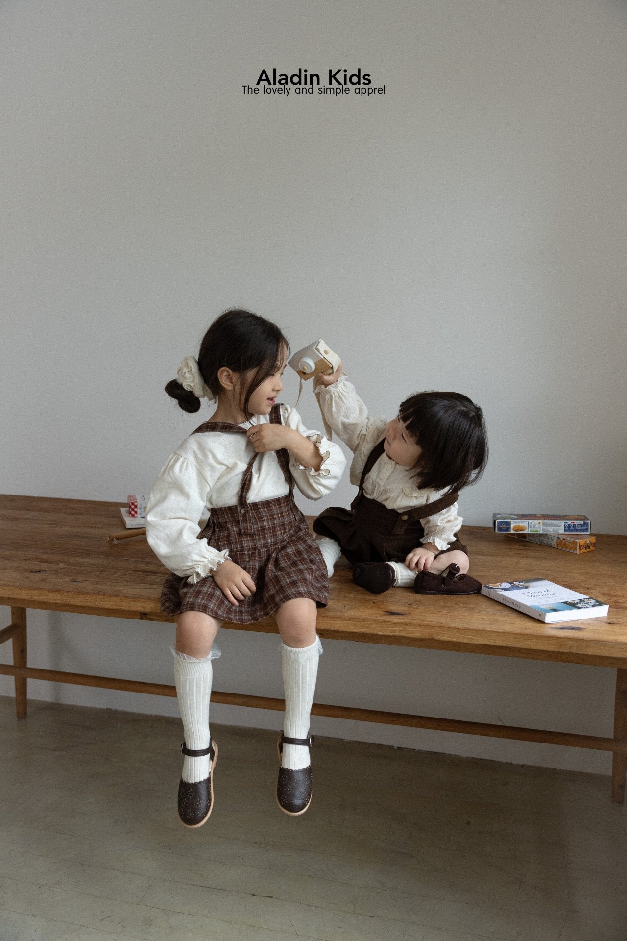［aladin］Pleats suspender skirt
