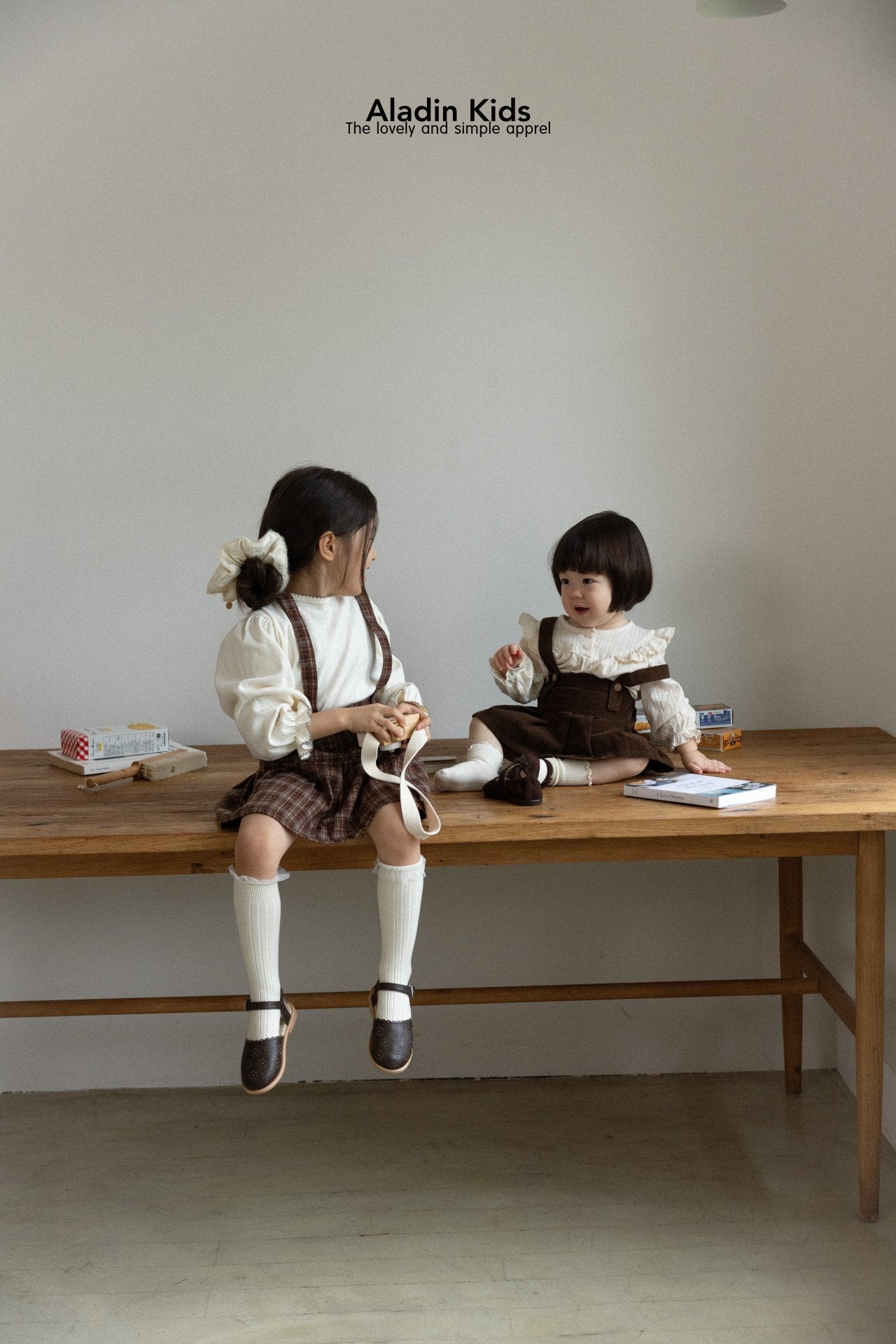 ［aladin］Pleats suspender skirt