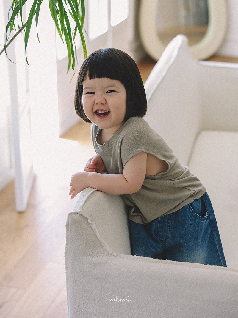 ［melmel］Brush denim pants