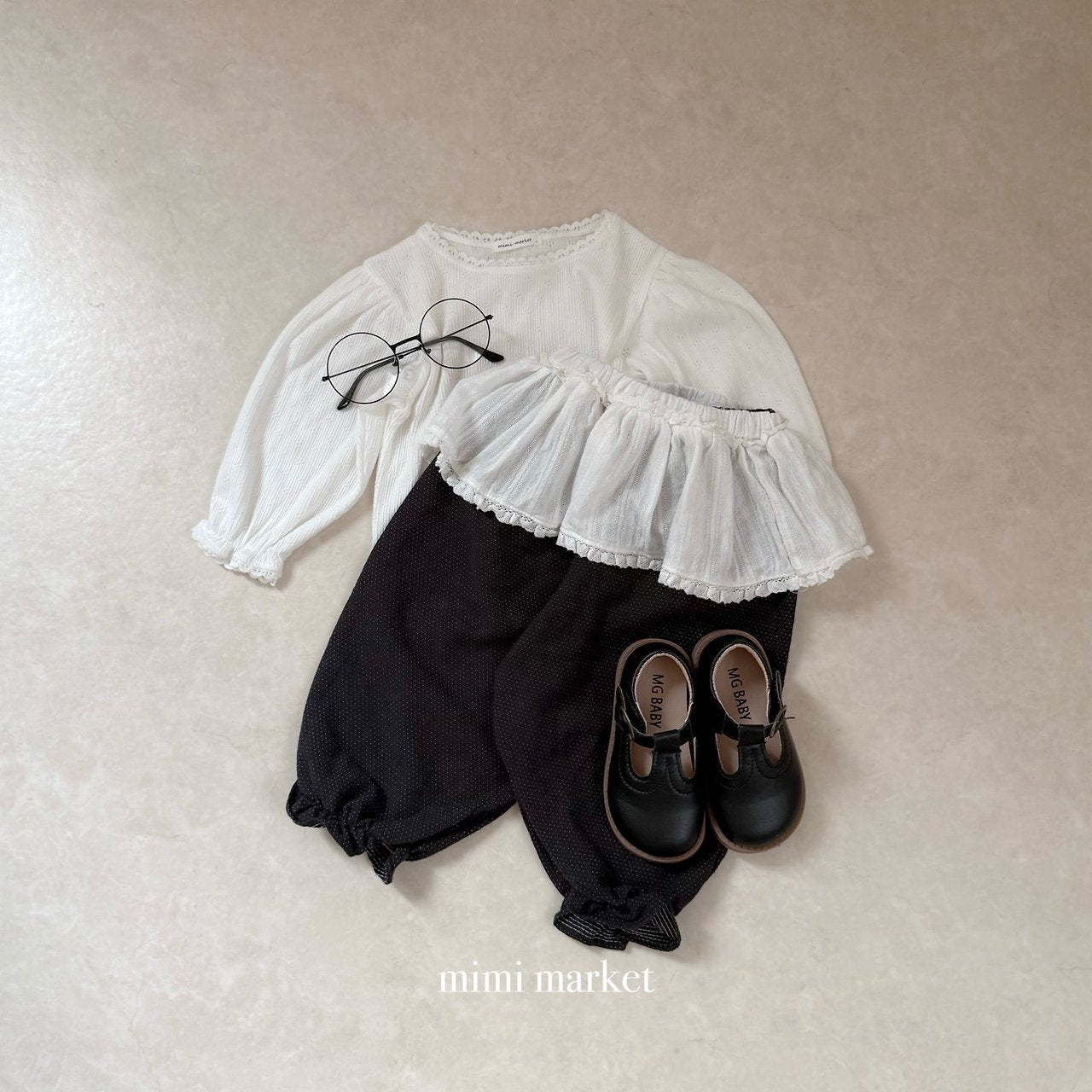 ［mimi market］Round blouse
