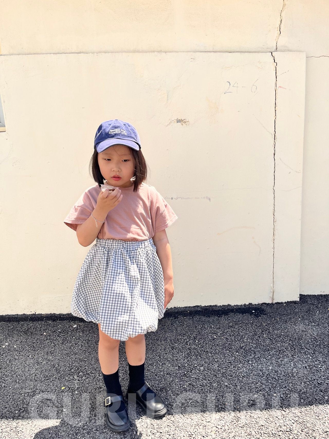 ［guruguru］Shoulder button tee