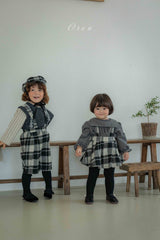 ［OREN］Brunel check suspender half pants