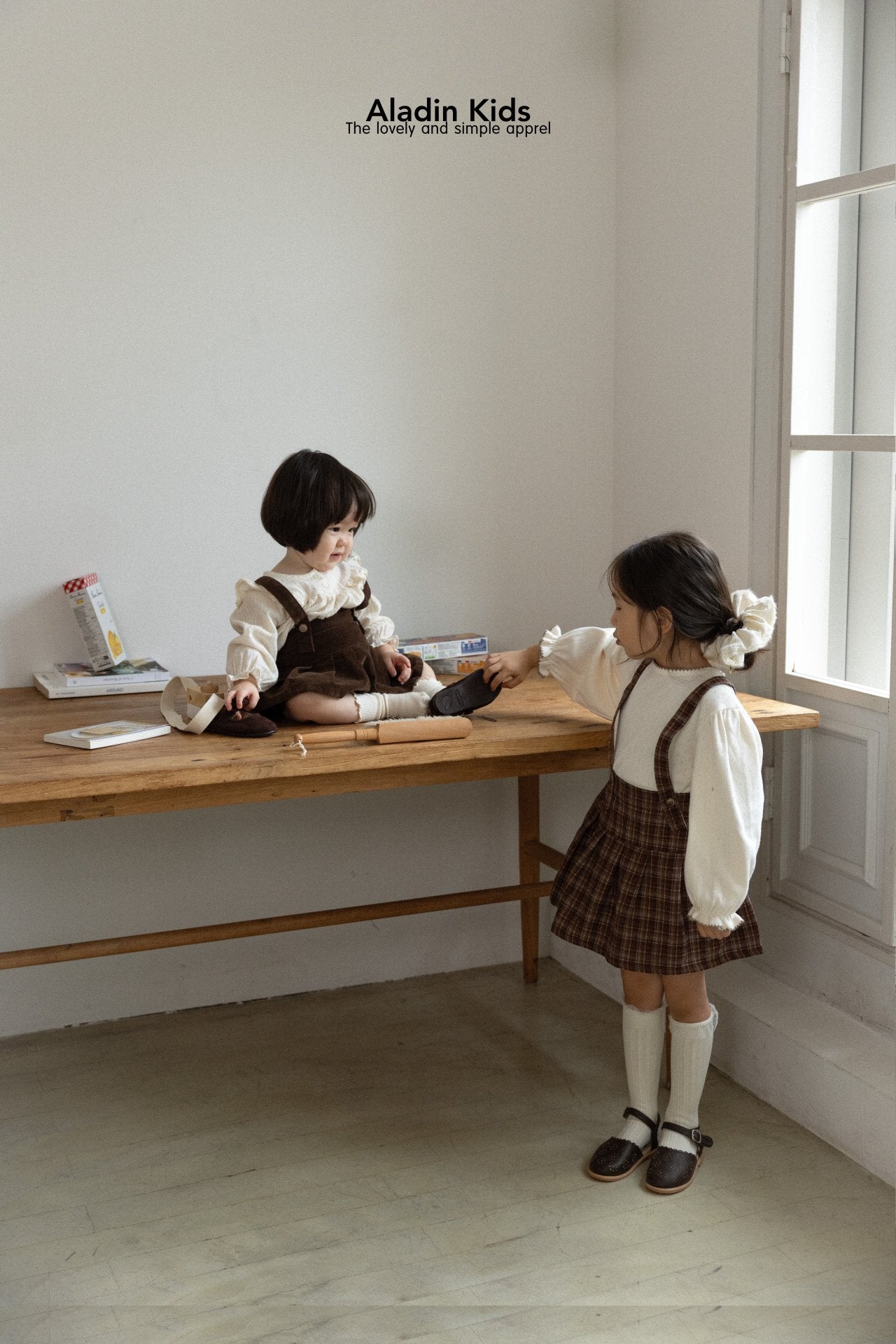 ［aladin］Pleats suspender skirt